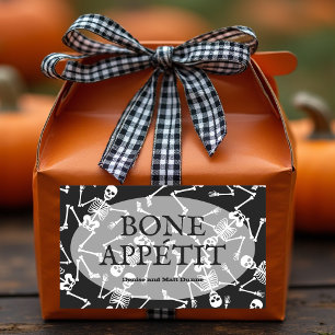 Skeletons BONE APPÉTIT Rektangulärt Klistermärke