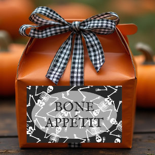 Skeletons BONE APPÉTIT Rektangulärt Klistermärke