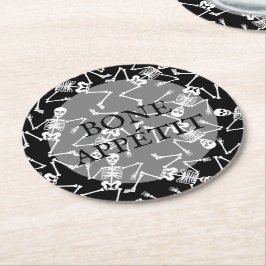 Skeletons BONE APPÉTIT Underlägg Papper Rund