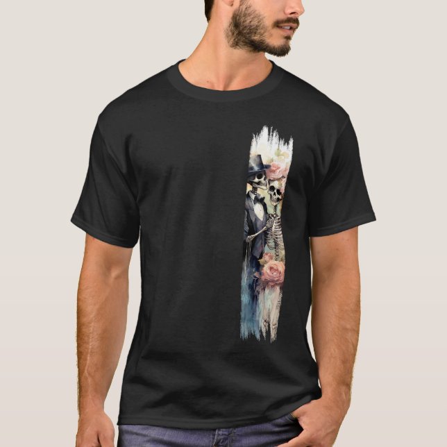 Skeletons Brushstroke-färg för yttre Kärlek T Shirt (Framsida)