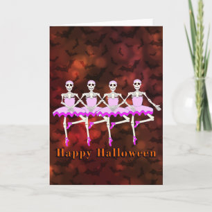 Skeletons Dancing Ballet "Happy halloween" Kort