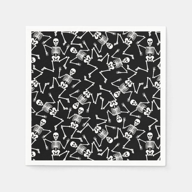 Skeletons Halloween Pappersservett (Framsidan)