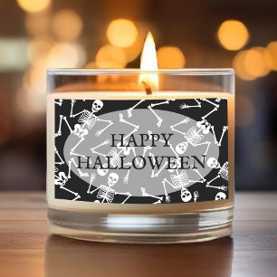 Skeletons Happy halloween Rektangulärt Klistermärke