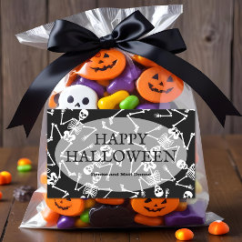 Skeletons Happy halloween Rektangulärt Klistermärke