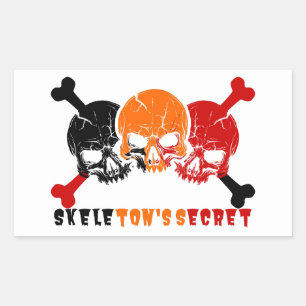 Skeletons hemlighet rektangulärt klistermärke