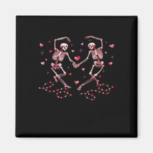 Skeletons Holding Händer Heart Valentines day Desi Magnet
