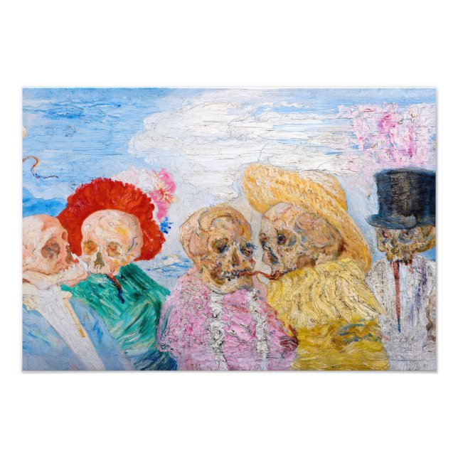Skeletons in Disguise by James Ensor Fototryck (Framsidan)