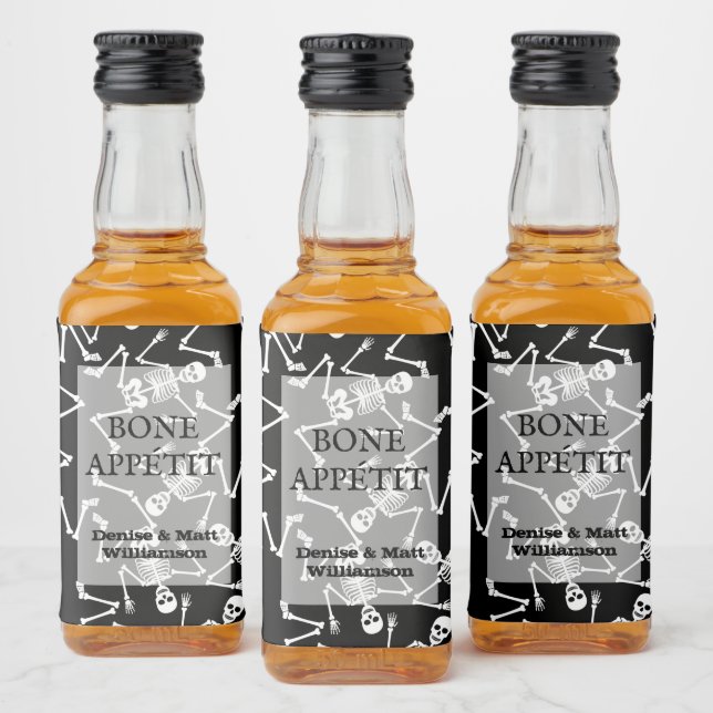 Skeletons Mini Spritflaskor Etikett (Flaskor)