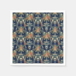 Skeletons Mönster-taloky Coola Halloween fest Pappersservett