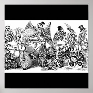 Skeletons on Bikes, Mexiko Poster