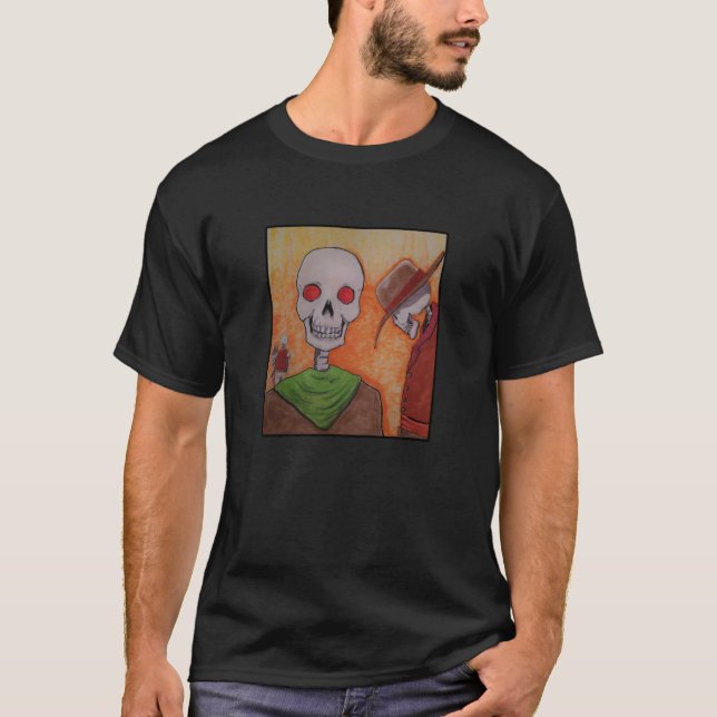Skeletons Outlaws of the Old West T Shirt (Framsida)