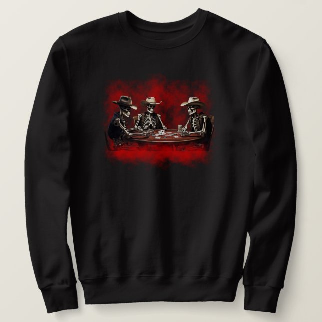Skeletons Poker Sweatshirt (Design framsida)