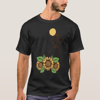 Skeletons som dansar Skeleton-familjen med Måne Ha T Shirt