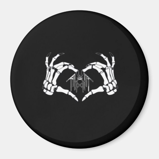 Skeletons Token Heart Händer Magnet (Framsidan)