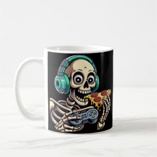 Skeletons ultimata värmedag: Ost Pizza-spel Kaffemugg