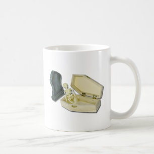 SkeletonSittingCoffinHeadstone070315 Kaffemugg