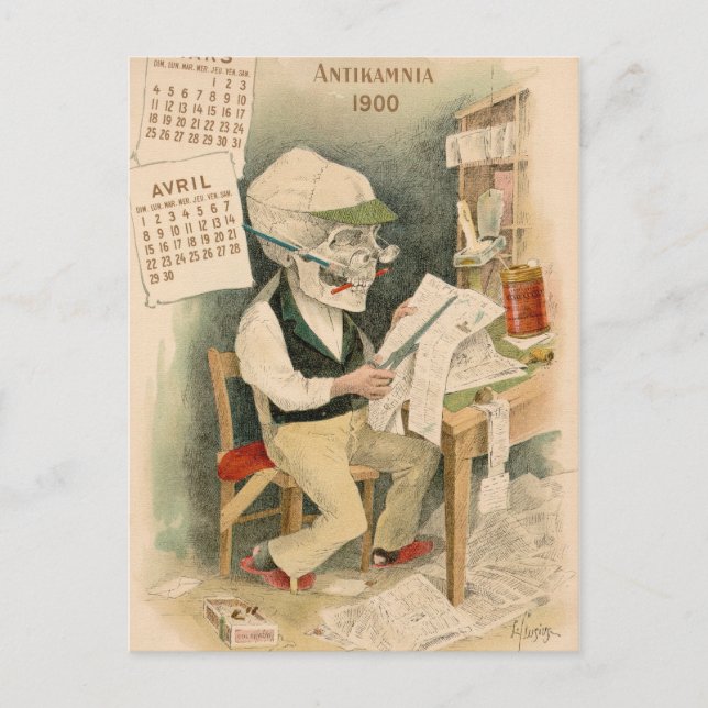 Skeletredigerare Vykort (Framsida)