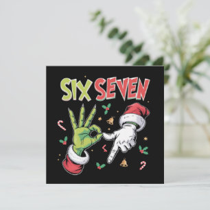 Skelett 6 7 jul Six Seven Meme Xmas Julkort