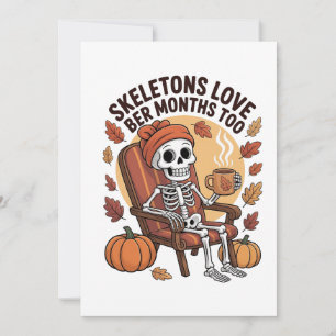 Skelett älskar Ber månader också för läskigt Inbjudningar