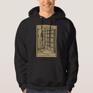 Skelett Arkiv Illustration Vintage Rekord Hoodie