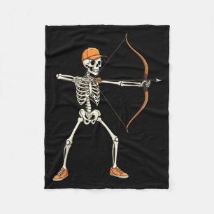 Skelett Bågskytte Halloween Roligt för Män Pojkar  Fleecefilt