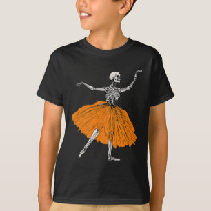 Skelett Balett Dans Tutu Kuslig Balettdansare T Shirt