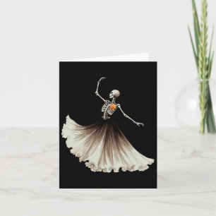Skelett ballerina balett dans Halloween kvinnor Gi Kort