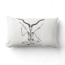Skelett Baphomet kudde