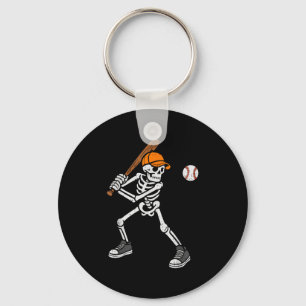 Skelett baseboll Halloween-kostym män pojkar tonår Nyckelring