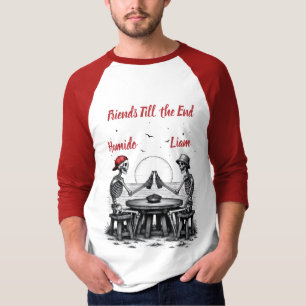 Skelett Bästa Vänner Skål T Shirt