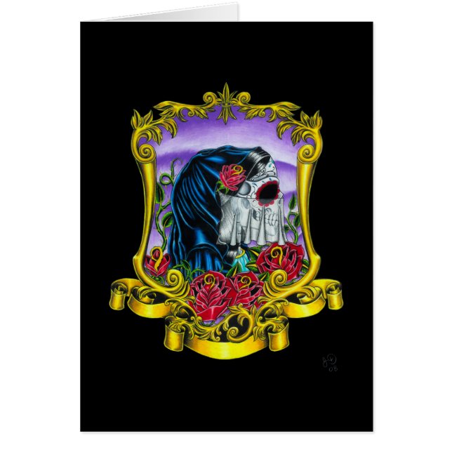 Skelett- brud hälsningskort (Framsidan)