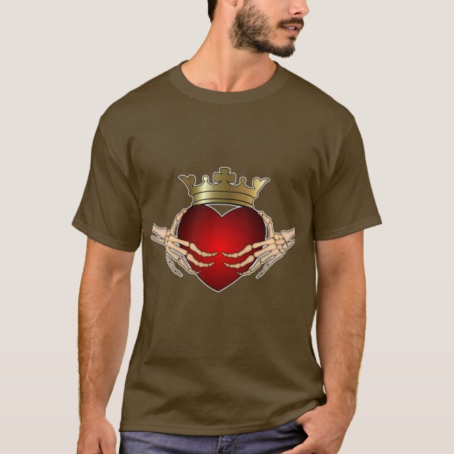 Skelett- Claddagh Tee (Framsida)