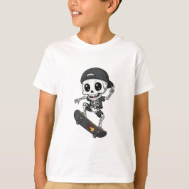 Skelett Cool Chibi Streetwear för Barn T Shirt