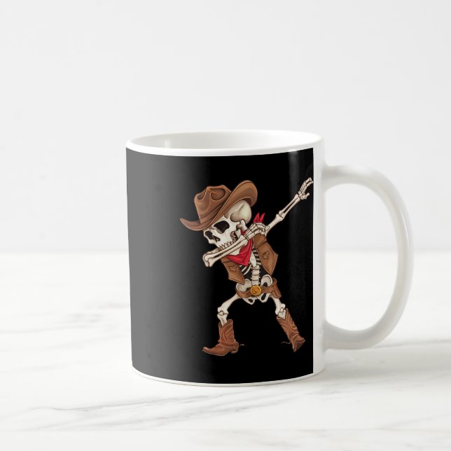 Skelett Cowboy Halloween-kostym Pojkar Mäns Barn  Kaffemugg (Höger)