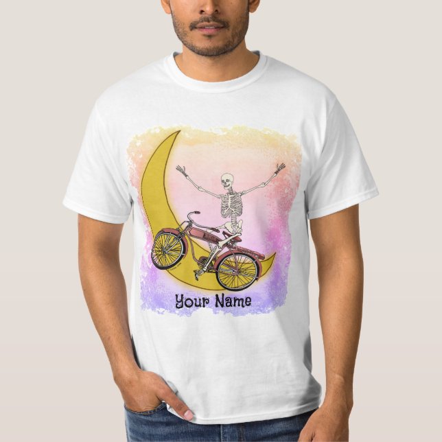 Skelett Cykel t-shirt (Framsida)