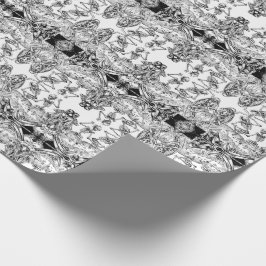 Skelett- Danse makaber vit som slår in papper Presentpapper