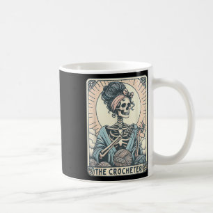 Skelett Den Virkande Mamman Tarotkort Stickad Virk Kaffemugg