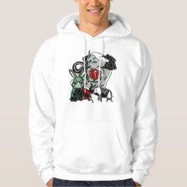 Skelett Elefant & nördigt gotiskt kanin konst Hoodie