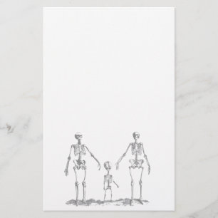 Skelett- familjbrevpapper brevpapper