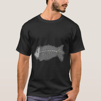 Skelett Fisk Ben Halloween T-Shirt