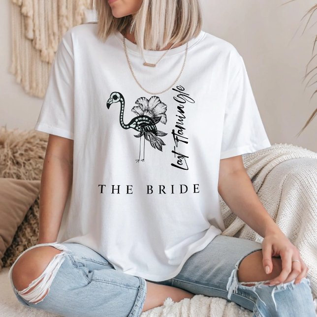 Skelett Flamingo The Flocking Brud Möhippa T Shirt (Skapare uppladdad)