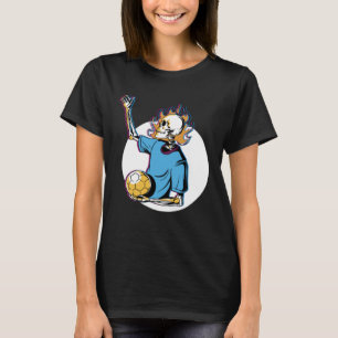 Skelett Flamma Fotboll T Shirt