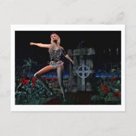 Skelett- flickavykort vykort