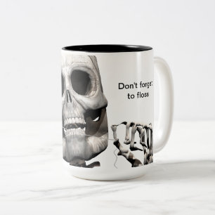 Skelett- flossing mugg