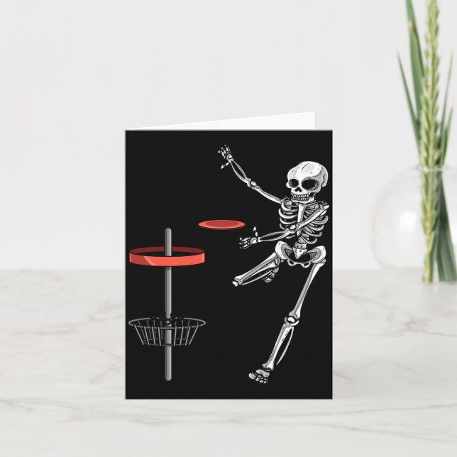 Skelett flygande disk golf Halloween frisbee lätt Kort (Framsida)