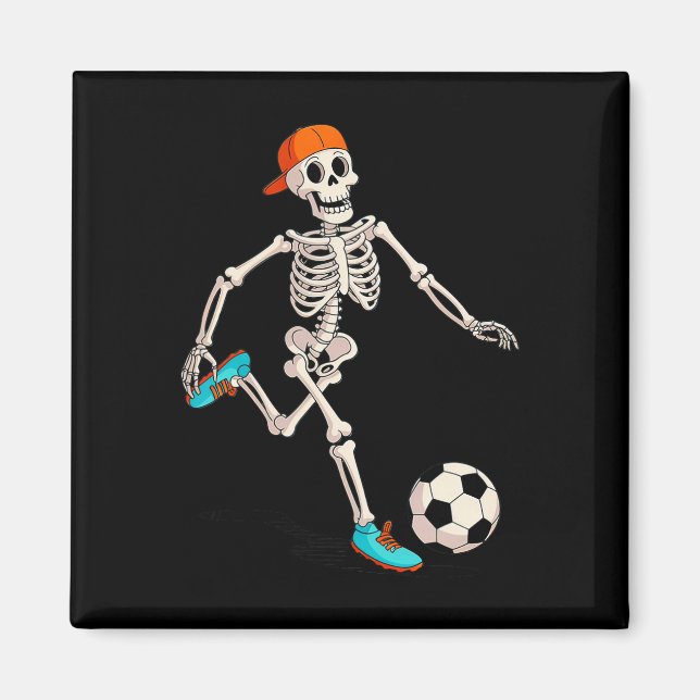 Skelett Fotboll Halloween Kostym  Magnet (Framsidan)