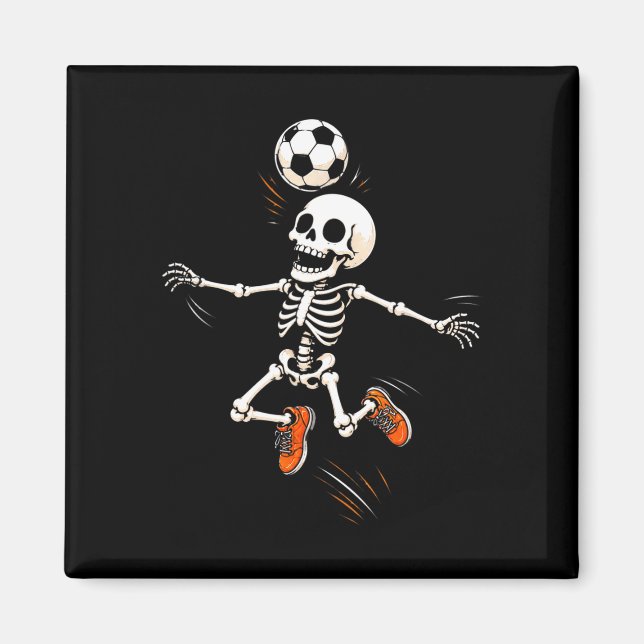 Skelett fotboll halloween kostym pojkar barn  magnet (Framsidan)