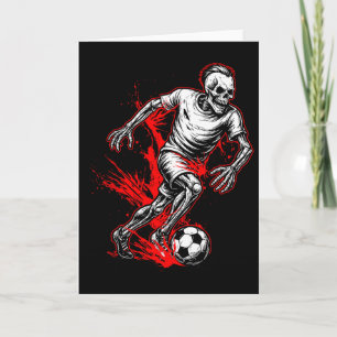 Skelett fotbollsspelare - Kuslig Halloween -ande Kort