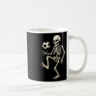Skelett Fotbollsspelare Kuslig Halloween-fotboll F Kaffemugg