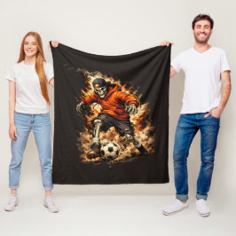 Skelett Fotbollsspelare Streetwear Tecknad – Dyna Fleecefilt